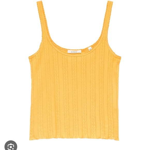 Doen Shae Tank Jonquille Apolline Pointelle XS NWT - Picture 4 of 6